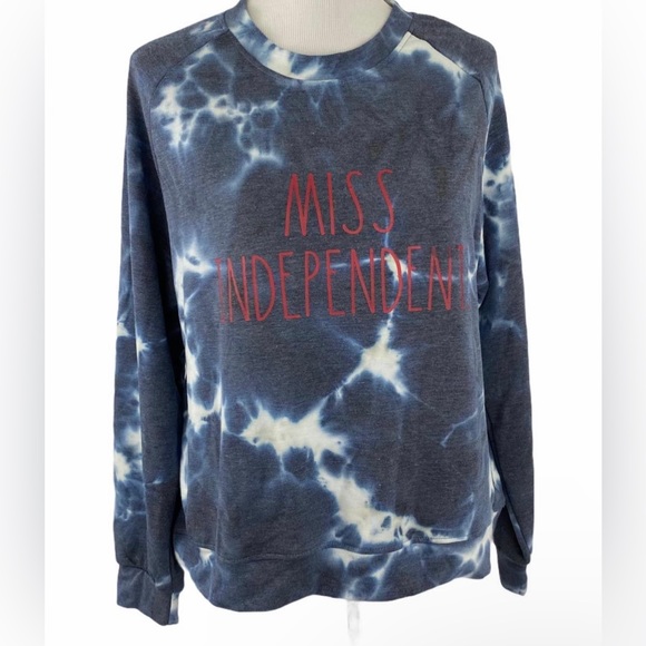 Rae Dunn miss independent tie dye lightweight sweatshirt large - Picture 1 of 4